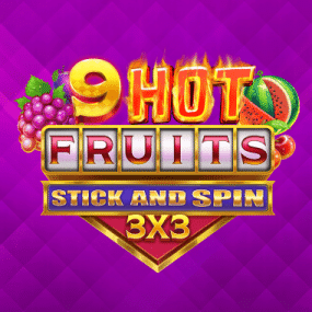 9 Hot Fruits Stick and Spin 3x3
